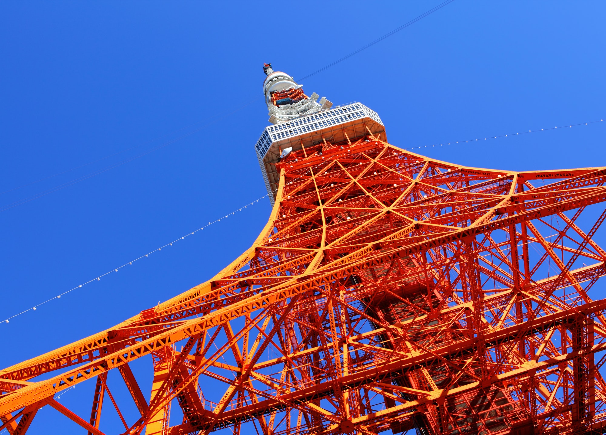 Tokyo tower from low angle