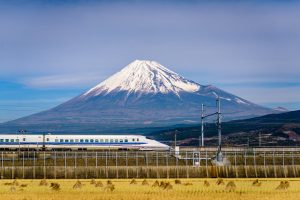 Mt. Fuji and Train